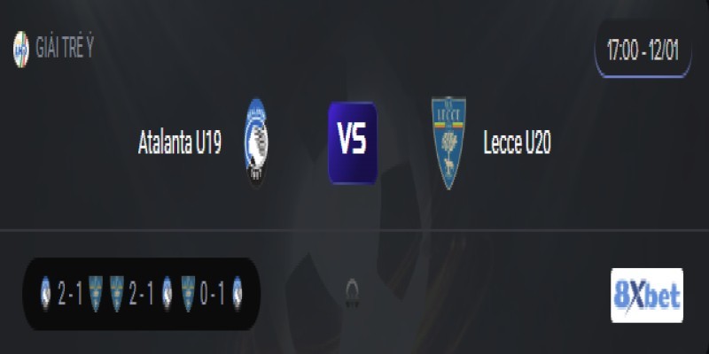 Xem trực tiếp Atalanta U19 vs Lecce U20 vào lúc 17:00, ngày 12/01/2026