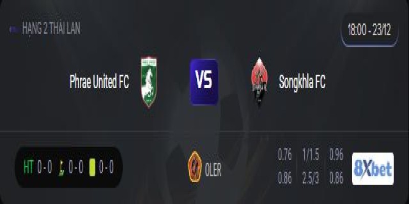 Xem trực tiếp Phrae United FC vs Songkhla FC vào lúc 18:00, ngày 23/12/2025